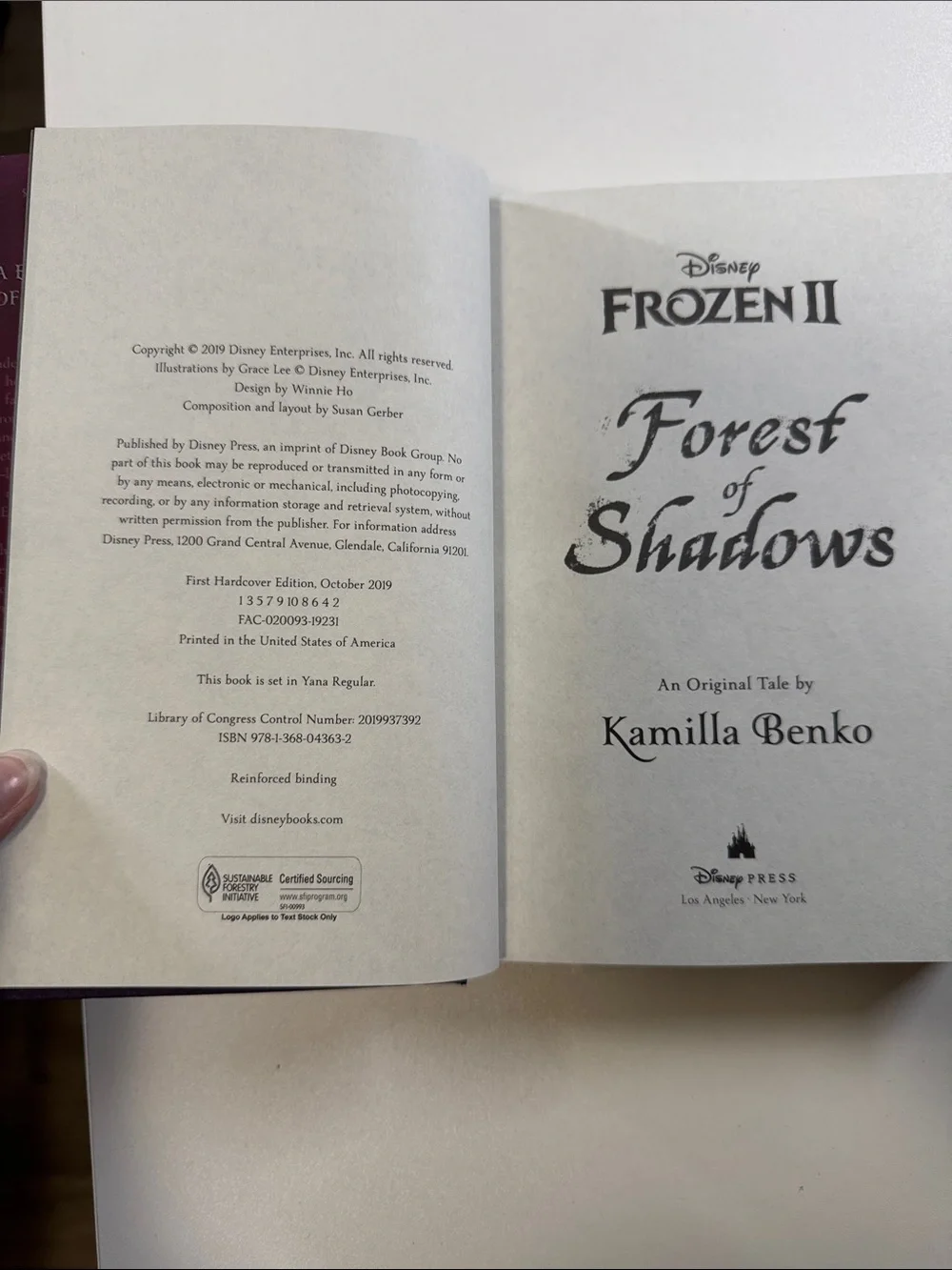 Disney Frozen II Forest of Shadows Hardcover - Blue, Purple & Pink Accents